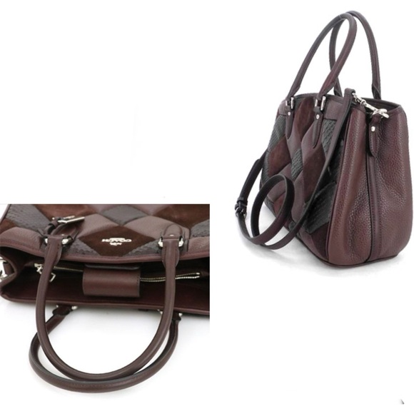 RARE!! Coach Leather & Suede Patchwork Empire Carryall Shoulder Bag MSRP $525 - Picture 9 of 11